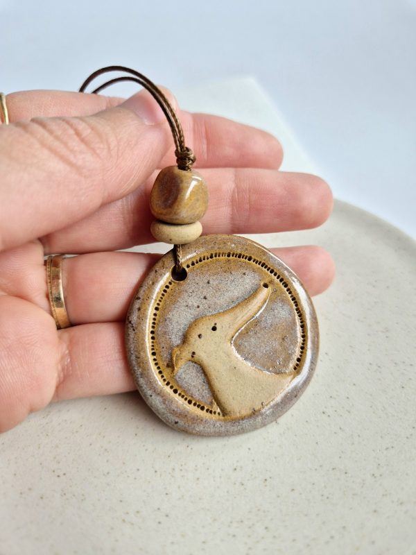 Ceramic sighthound pendant