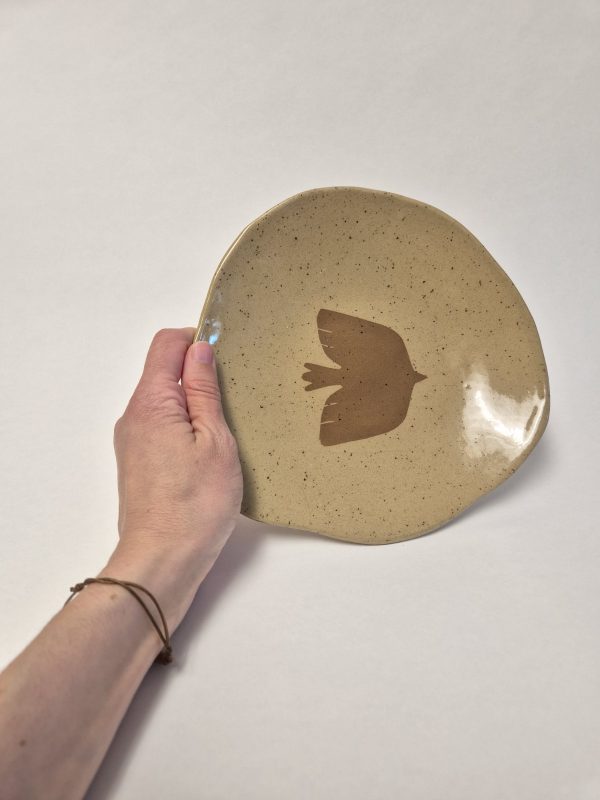 Ceramic plate bird