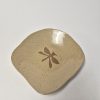 Ceramic plate with dragonfly