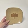 Ceramic plate ginkgo
