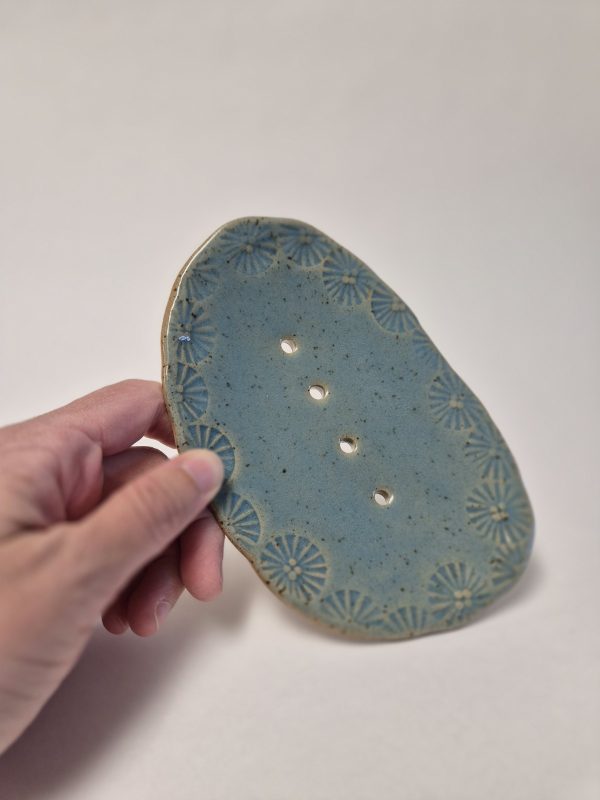 Ceramic soap holder in blue