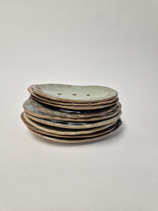 Ceramic soap dish in blue