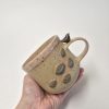 Ceramic blackbird mug in pink