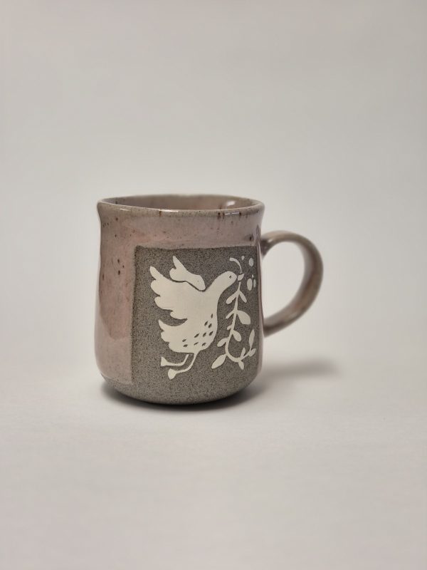 Ceramic sgraffito mug