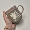 Ceramic sgraffito mug