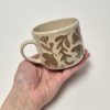 Ceramic sgraffito mug