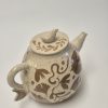 Stoneware sgraffito teapot