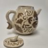 Stoneware sgraffito teapot