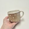 Ceramic mug with hearts