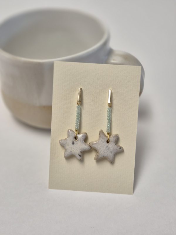 Ceramic star earrings