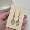 Ceramic leaf earrings