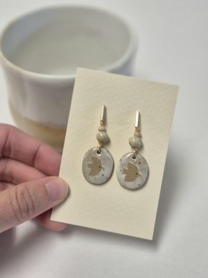 Ceramic bird earrings