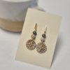 Wood fired drop earrings