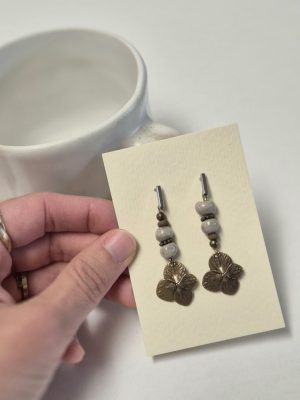 Rustic floral earrings