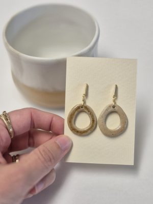 Wood fired earrings