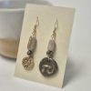 Ceramic wood fired earrings.