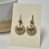 Ceramic ginkgo earrings