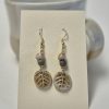 Wood fired dangle earrings