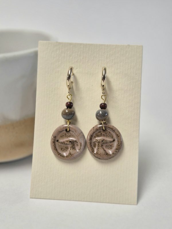 Ceramic whippet earrings