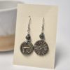 Ceramic greyhound earrings