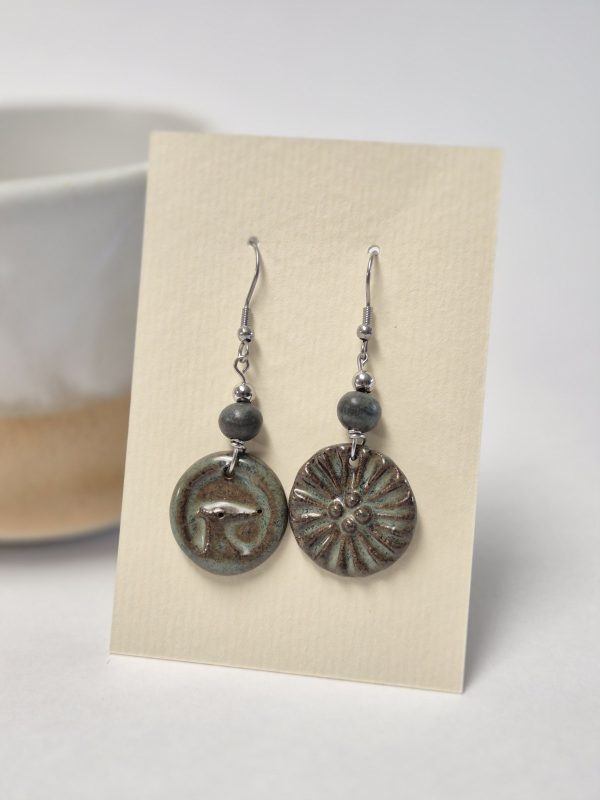 Ceramic greyhound earrings