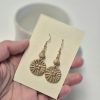 Wood fired dangle earrings