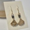 Wood fired ginkgo earrings