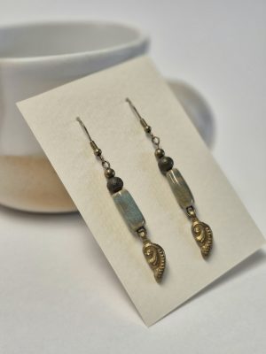 Boho ceramic earrings