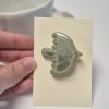 Rustic stoneware brooch