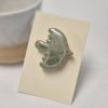 Rustic stoneware brooch