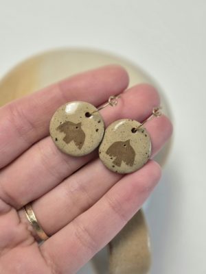 Ceramic bird earrings