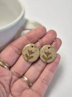 Ceramic floral earrings