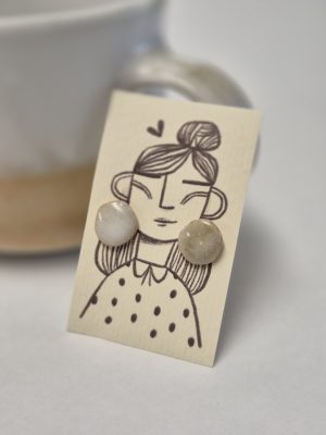 Wood fired earrings