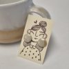 Wood fired stud earrings
