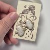 Ceramic stud earrings doves