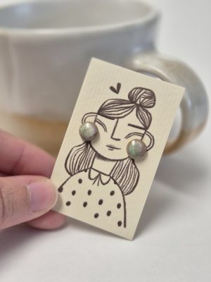 Ceramic stud earrings