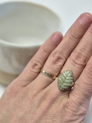 Small green ceramic ring