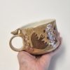 Wood fired sgraffito mug