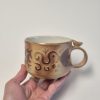Wood fired sgraffito mug