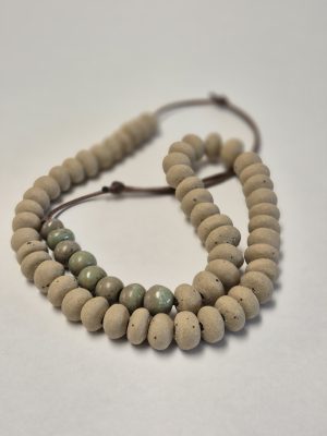 Ceramic necklace with beads