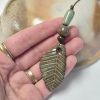 Ceramic leaf pendant