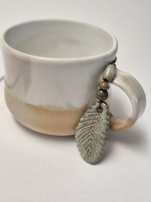 Ceramic leaf pendant