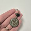 Ceramic blackbird pendant