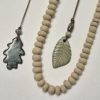 Ceramic oak leaf pendant