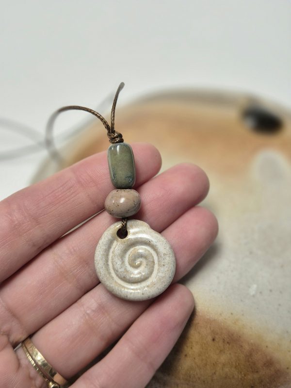 Ceramic pendant spiral