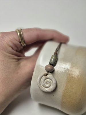 Ceramic pendant spiral