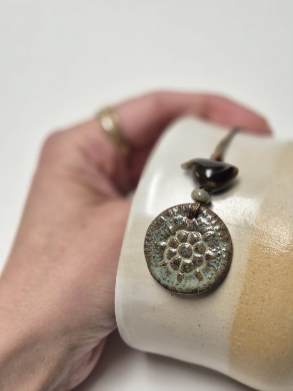 Ceramic blackbird pendant