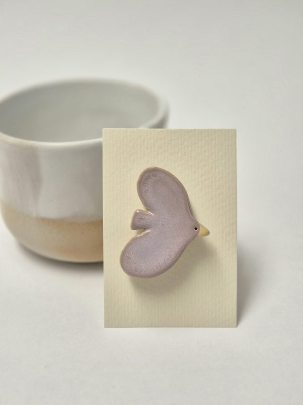 Ceramic brooch bird