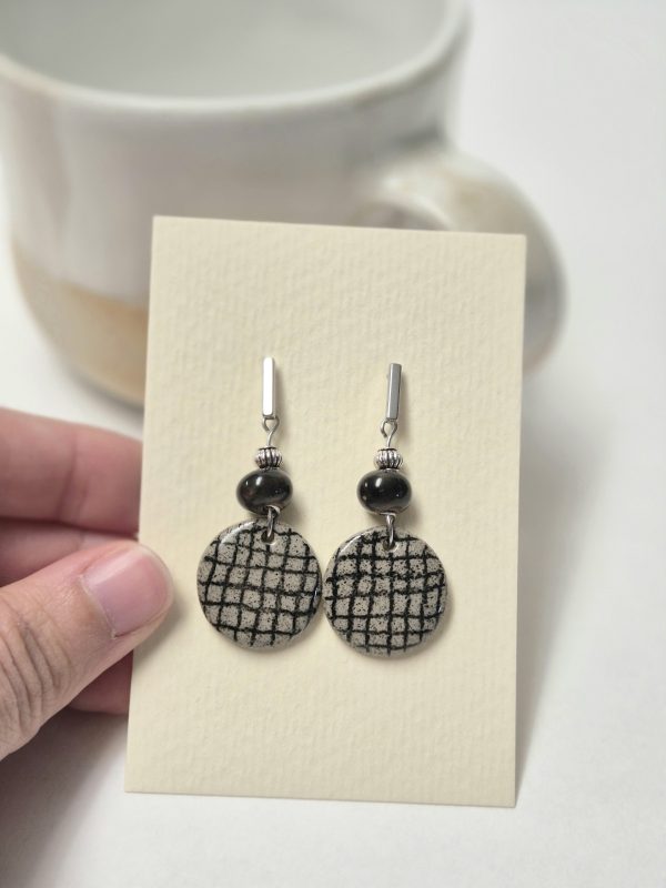 Ceramic dangle earrings