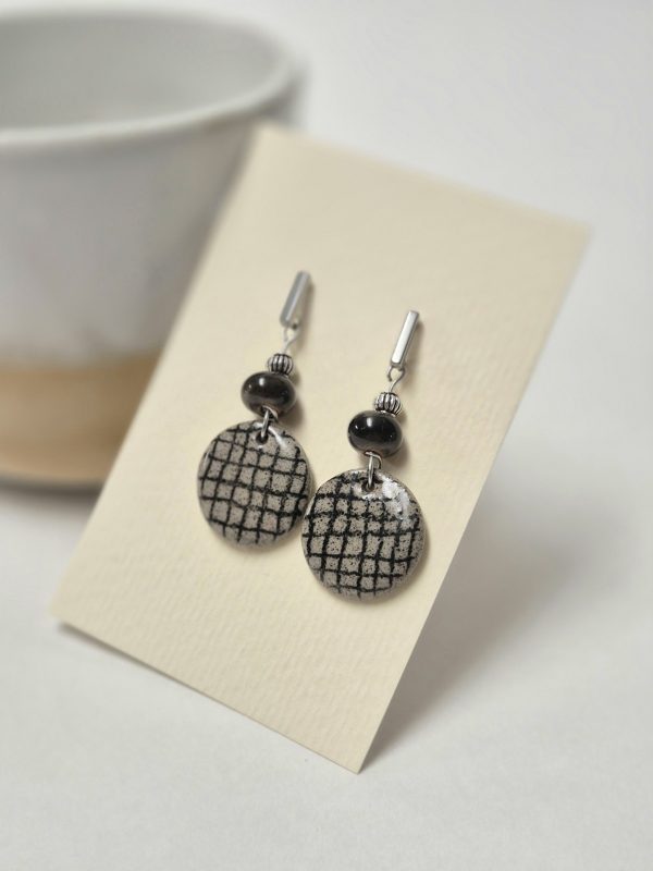 Ceramic dangle earrings
